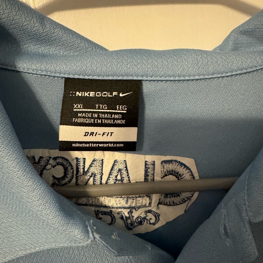 Men's Light Blue Polo Shirt, with logo - Picture 2 of 7
